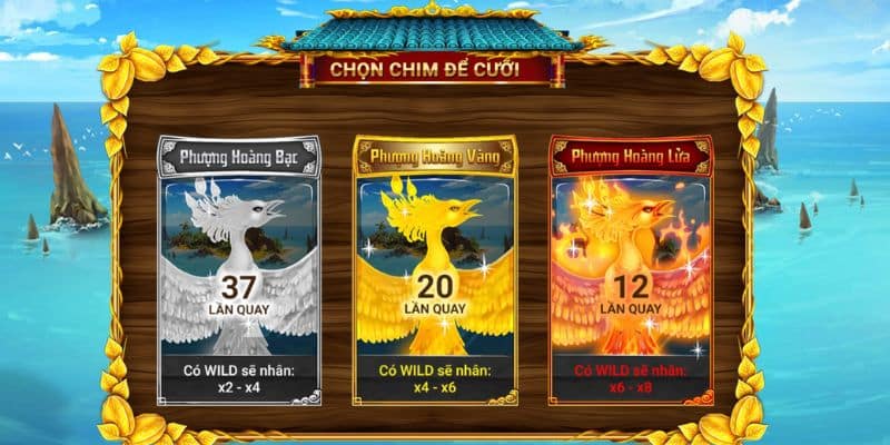 Ba loại biểu tượng với số lượt quay miễn phí khác nhau Ba loại biểu tượng với số lượt quay miễn phí khác nhau
